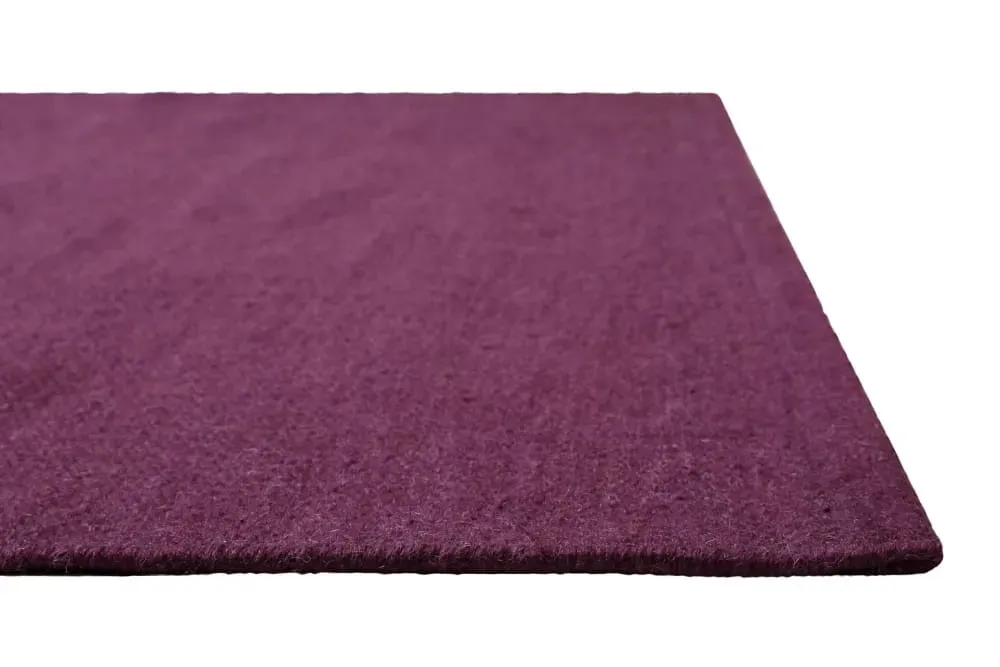 Illustration numéro 3 du produit Tapis tissé main 100% laine violet pourpre 80x150