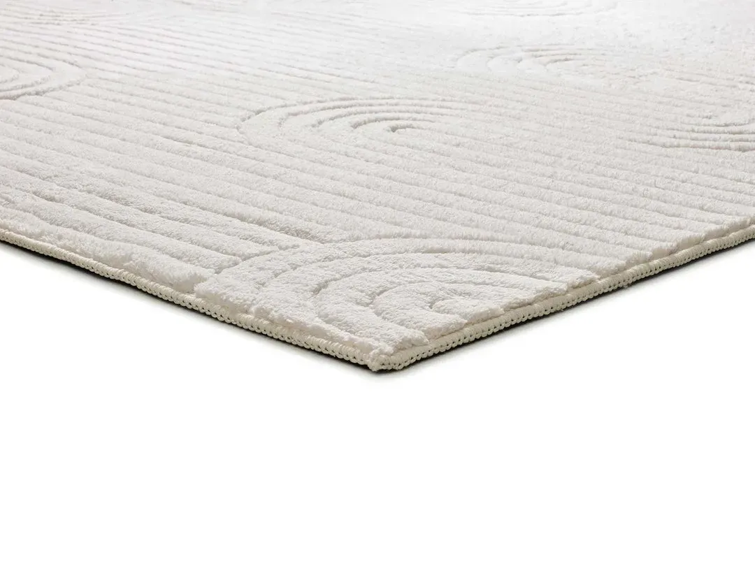 Illustration numéro 3 du produit Tapis lavable à relief blanc 200x290 cm