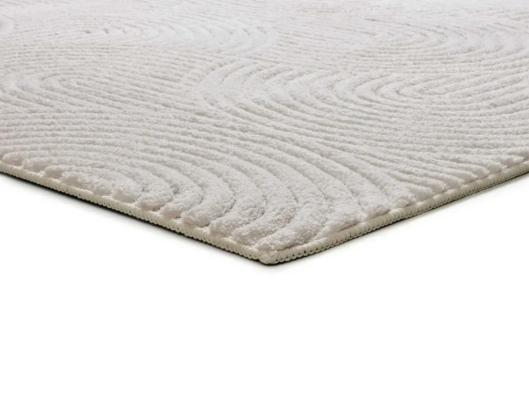 Illustration numéro 3 du produit Tapis descente de lit lavable blanc antidérapant 60x110 cm