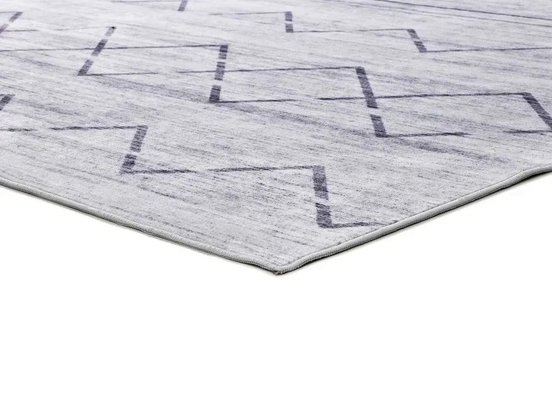 Illustration numéro 3 du produit Tapis ethnique gris 80x150 cm