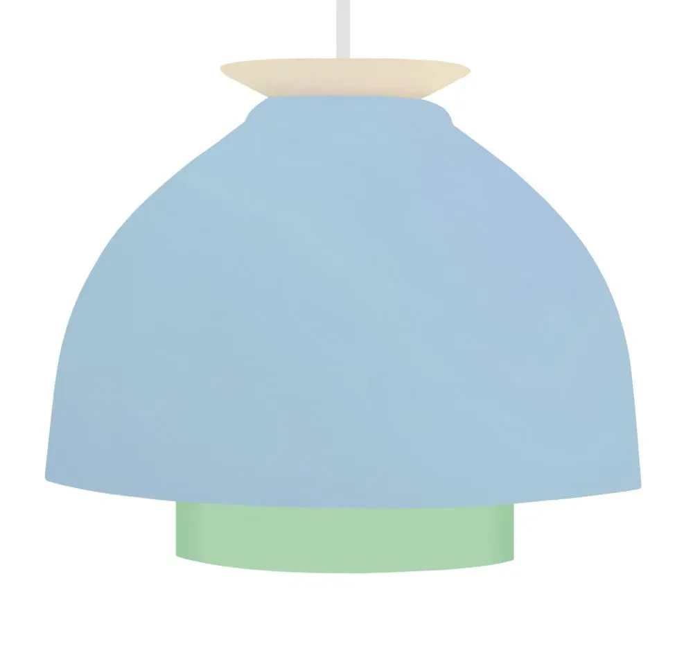 Illustration numéro 3 du produit Suspension métal H110cm bleu;Abat-jour: bleu