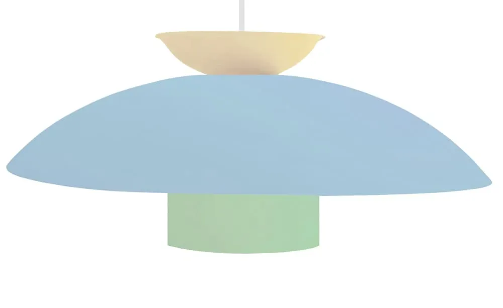 Illustration numéro 3 du produit Suspension métal H110cm bleu ;Abat-jour: bleu