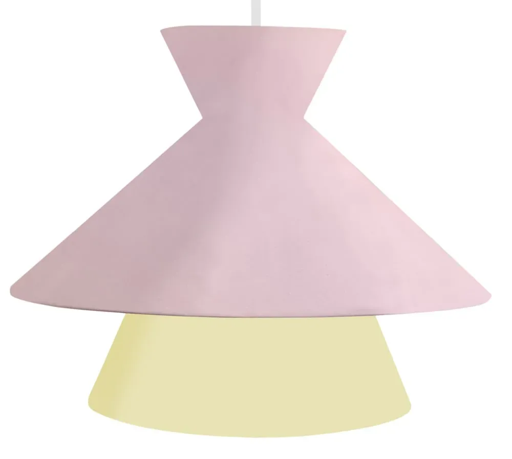 Illustration numéro 3 du produit Suspension métal H110cm rose ;Abat-jour: rose