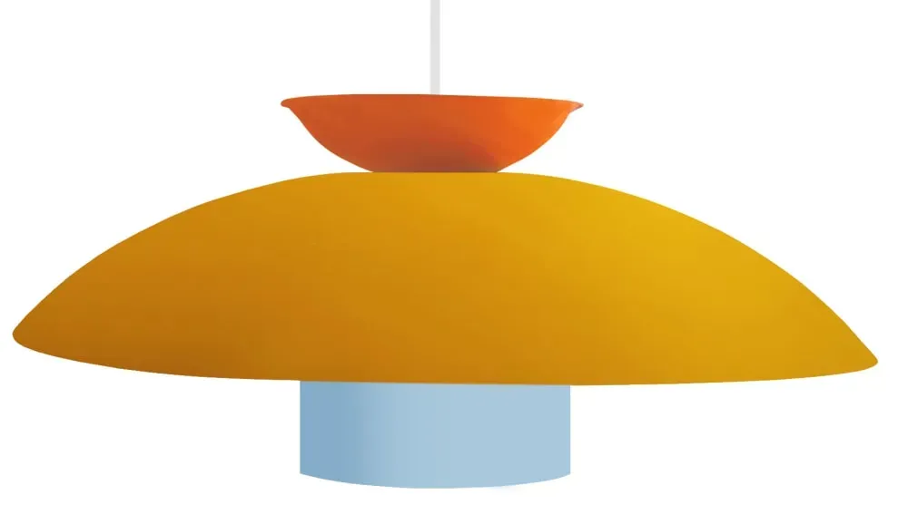 Illustration numéro 3 du produit Suspension métal H110cm jaune;Abat-jour: jaune