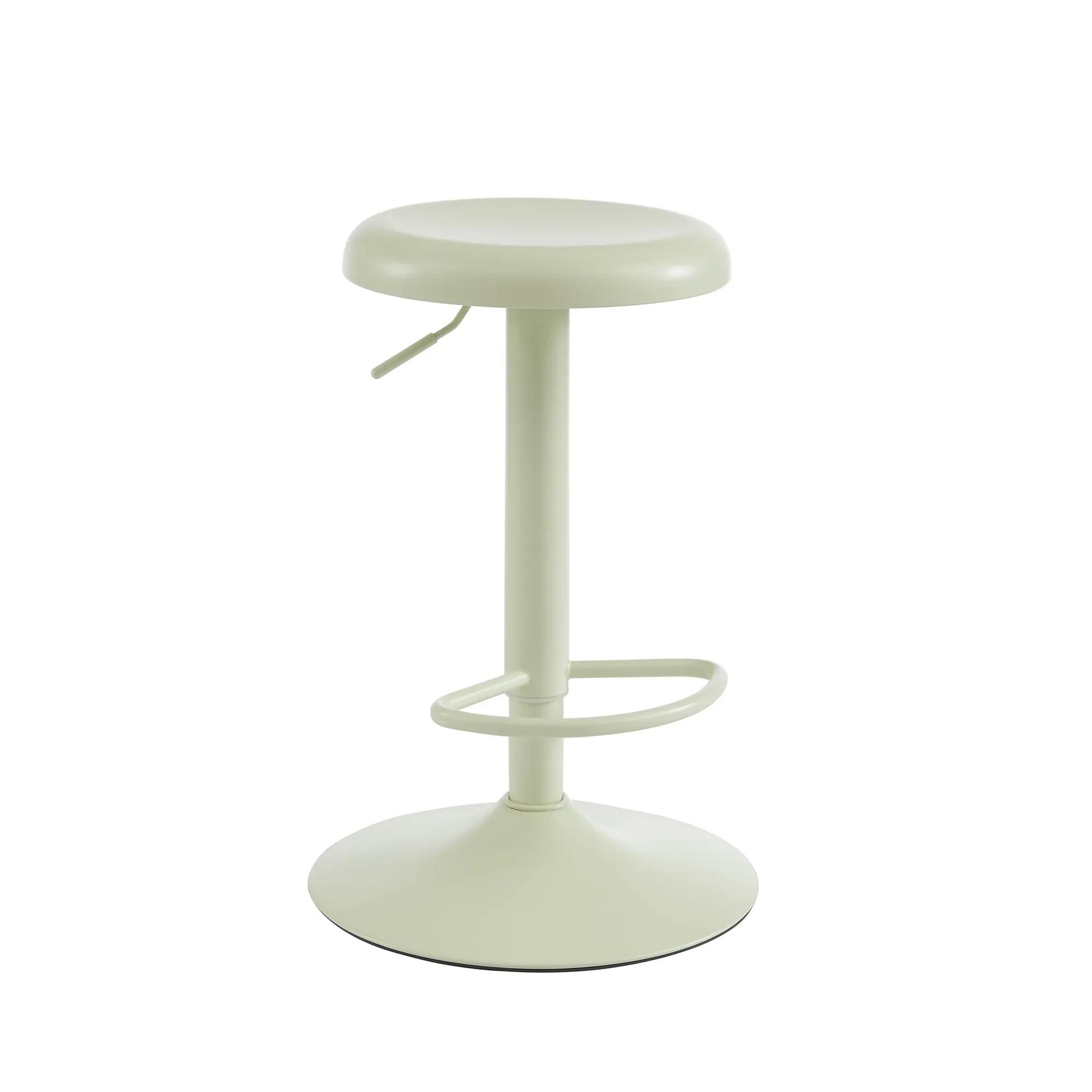 Illustration numéro 3 du produit Tabouret de bar en métal vert amande piètement vert