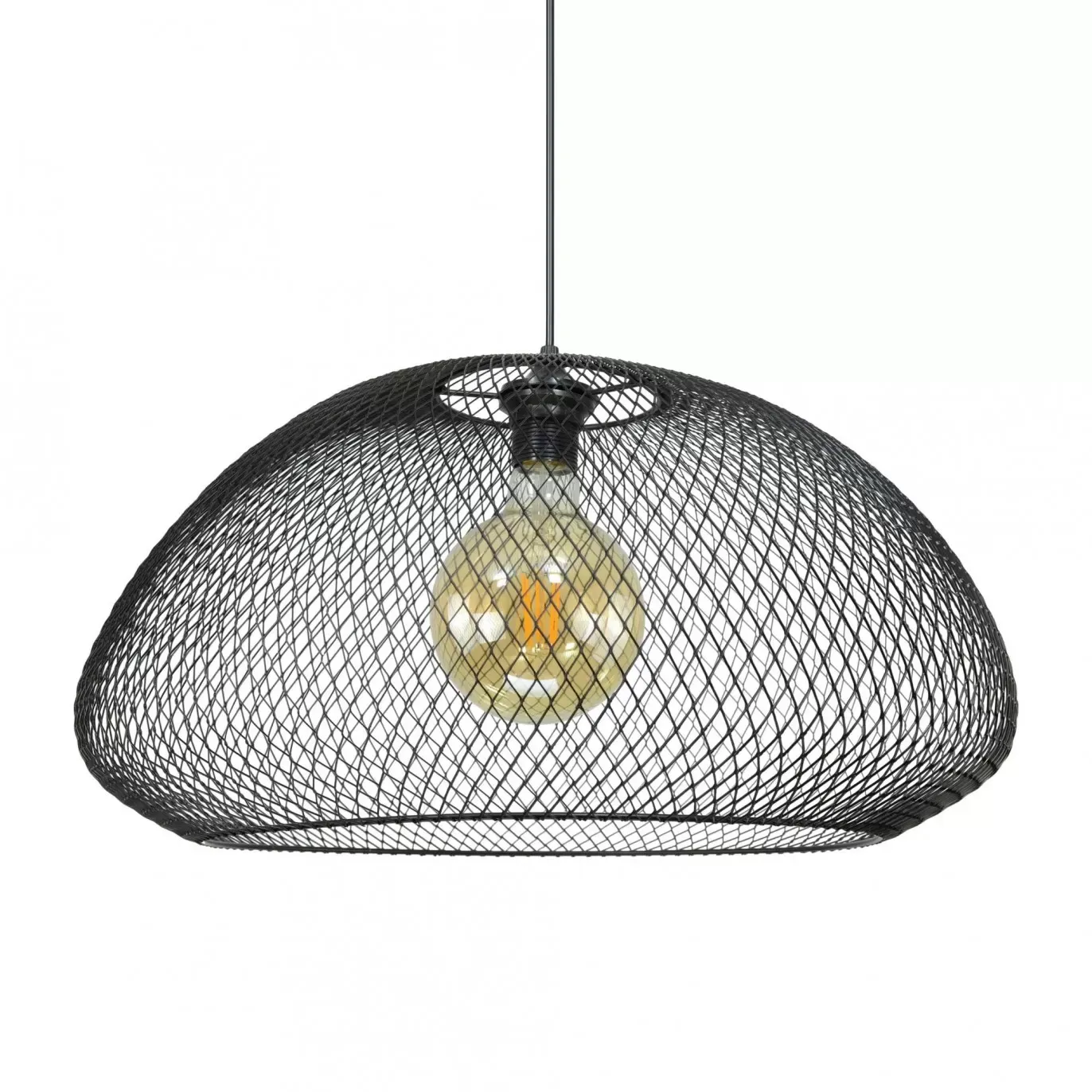 Illustration numéro 3 du produit Suspension en métal grillagé noir