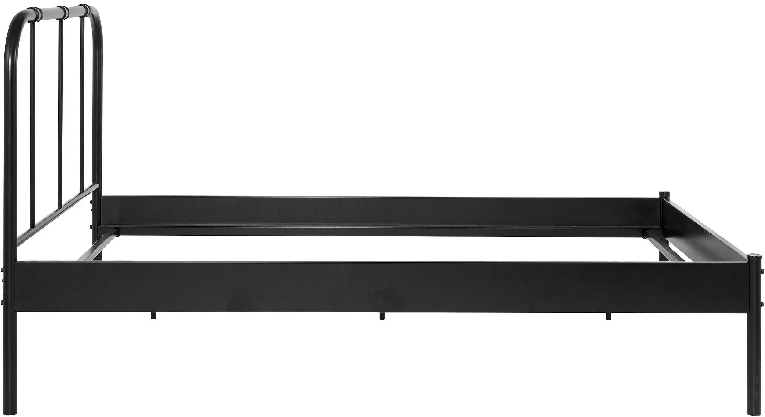 Illustration numéro 3 du produit Lit en métal noir 90x200