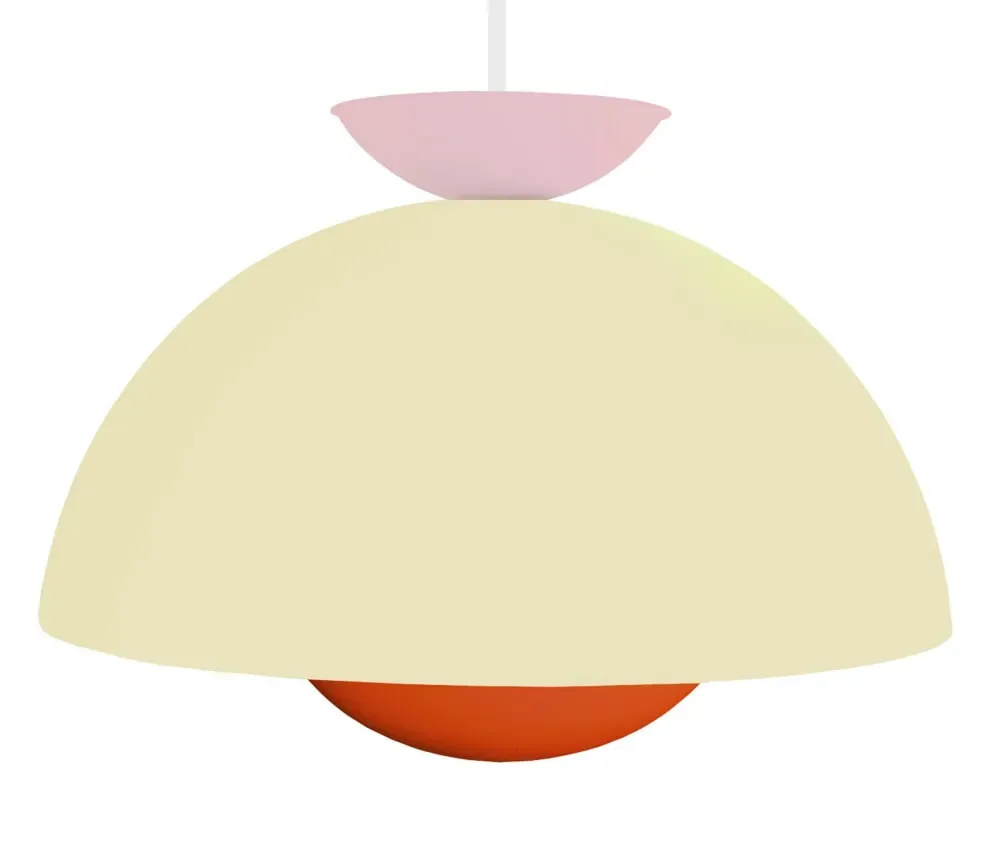 Illustration numéro 3 du produit Suspension métal H110cm beige;Abat-jour: beige