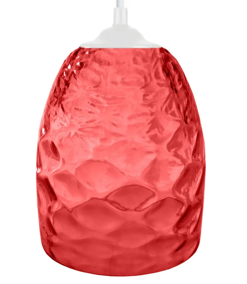 Illustration numéro 3 du produit Suspension métalH100cm blanc;Abat-jour: rouge