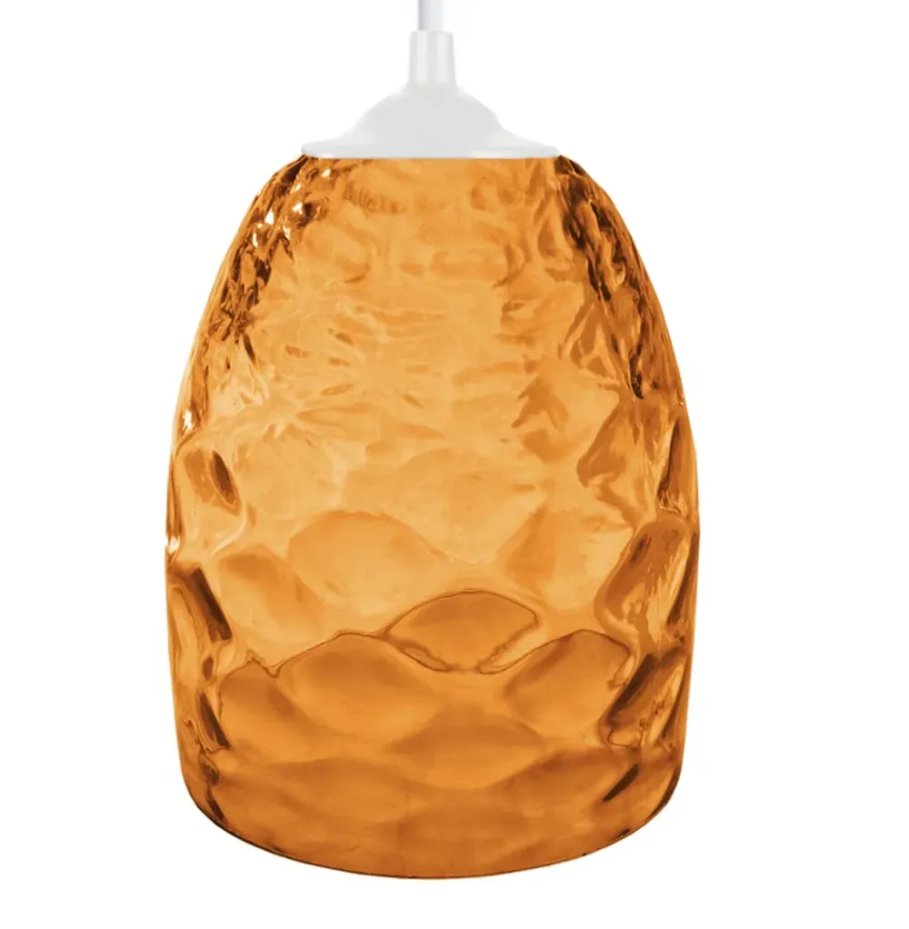 Illustration numéro 3 du produit Suspension métalH100cm blanc;Abat-jour: ambre