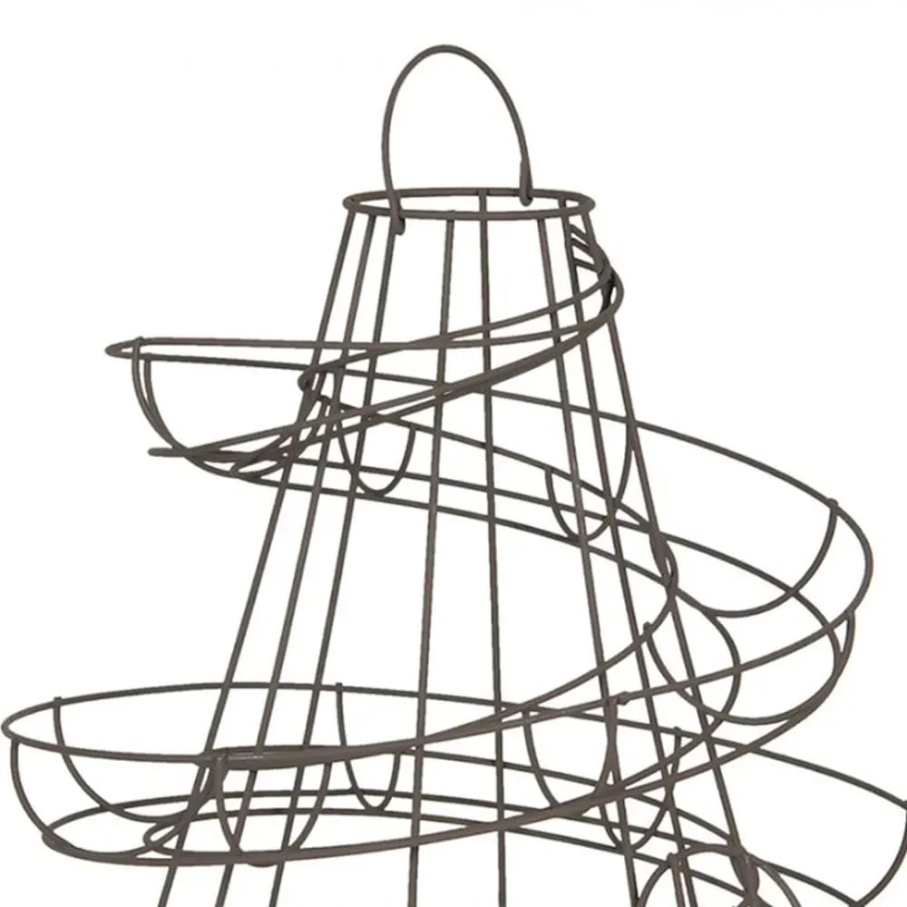 Illustration numéro 3 du produit Support à oeufs en fer noir 33x33x35cm