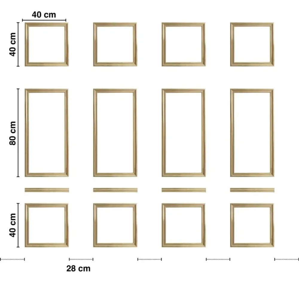 Illustration numéro 3 du produit Kit de 12 moulures murales en Pin des Landes - Prêt à coller, peindre