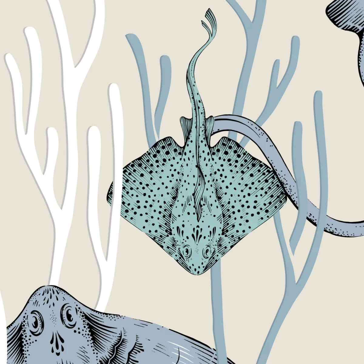 Illustration numéro 3 du produit Papier peint panoramique narinari beige 525x250cm