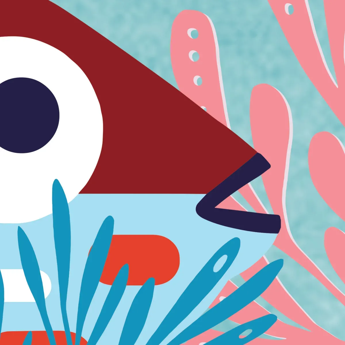 Illustration numéro 3 du produit Papier peint panoramique marin couleurs 225x250cm