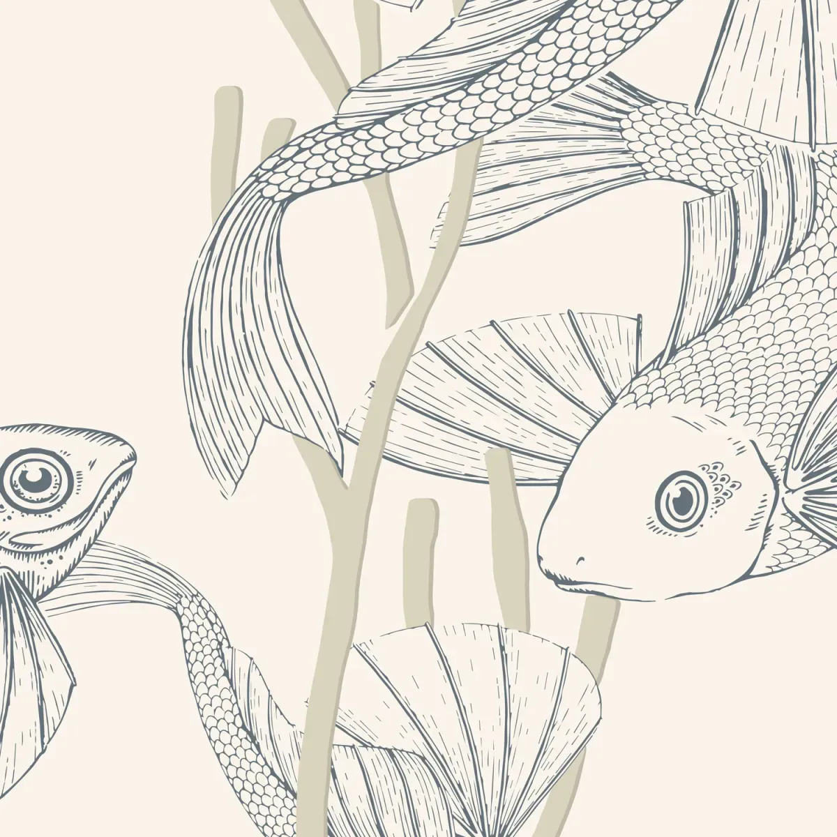 Illustration numéro 3 du produit Papier peint panoramique acapulco beige 300x250cm