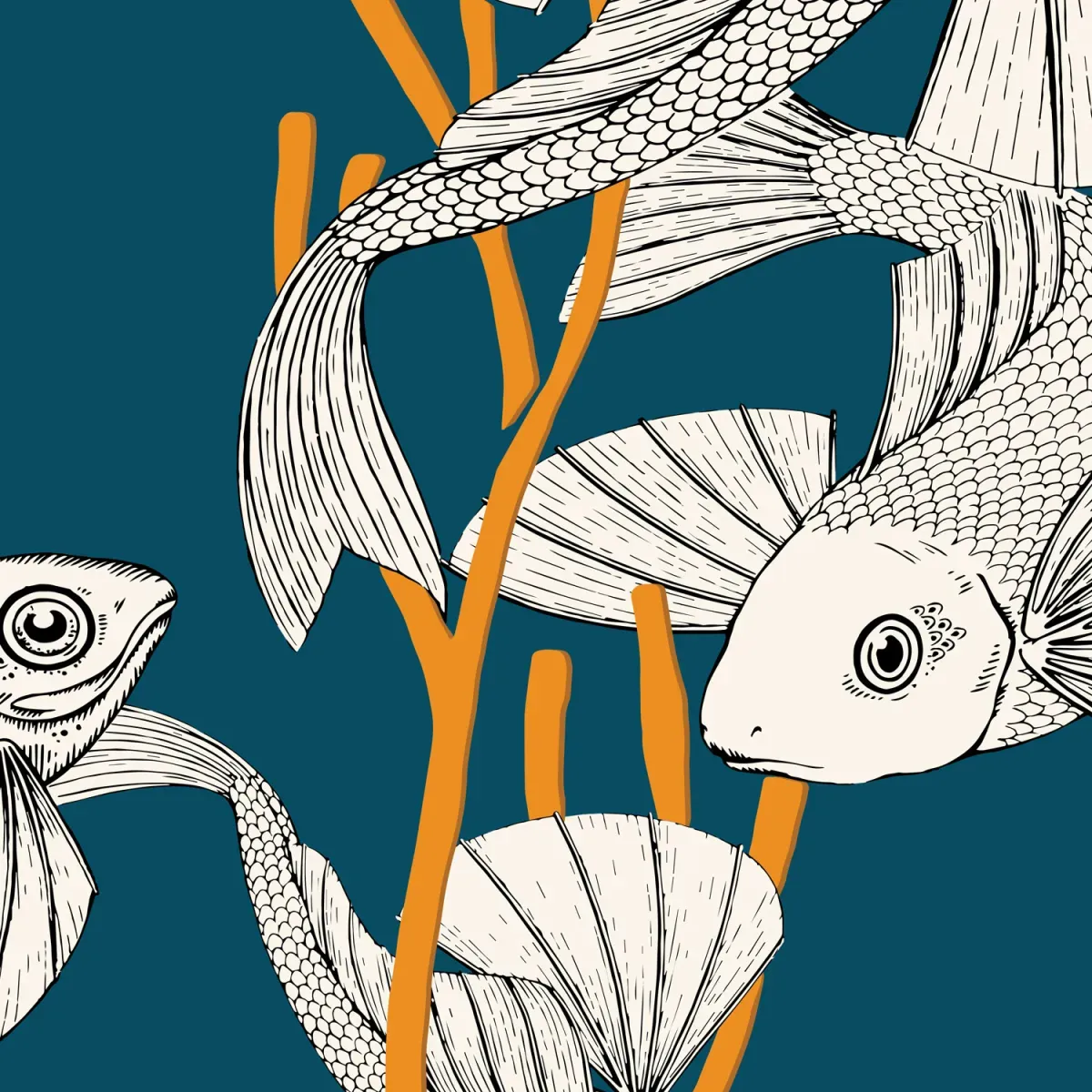 Illustration numéro 3 du produit Papier peint panoramique acapulco bleu 450x250cm