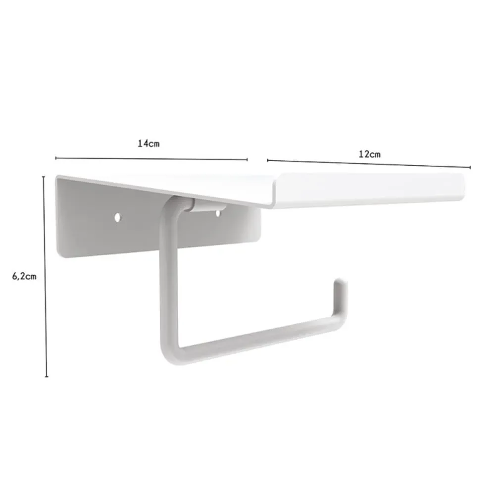 Illustration numéro 3 du produit Porte-papier toilette mural en métal 14 x 6,2 x 12 cm