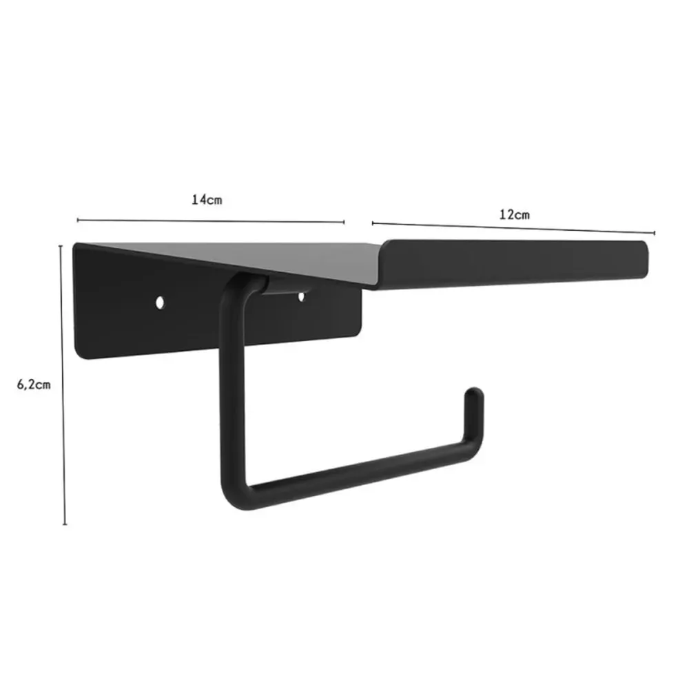Illustration numéro 3 du produit Porte-papier toilette mural en métal 14 x 6,2 x 12 cm