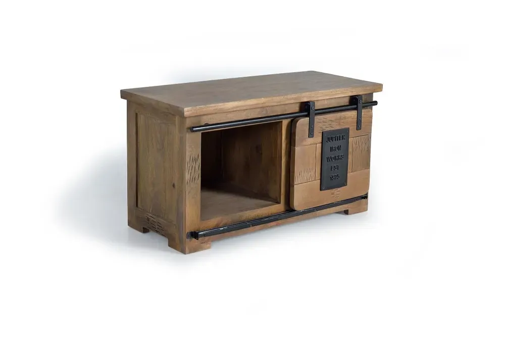 Illustration numéro 3 du produit Meuble TV bois manguier et métal