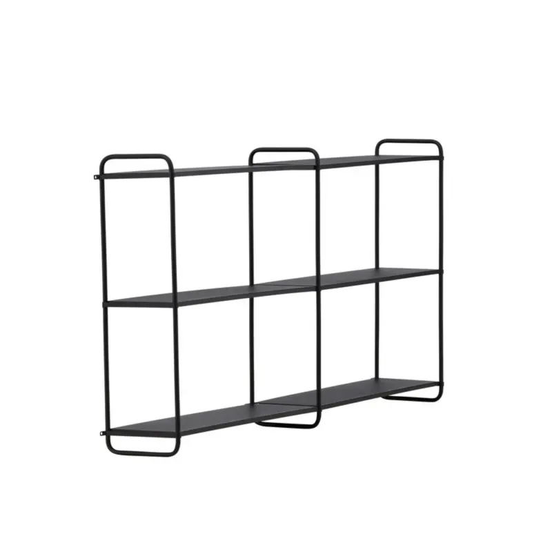 Illustration numéro 3 du produit Étagère murale en métal L122cm - Noir