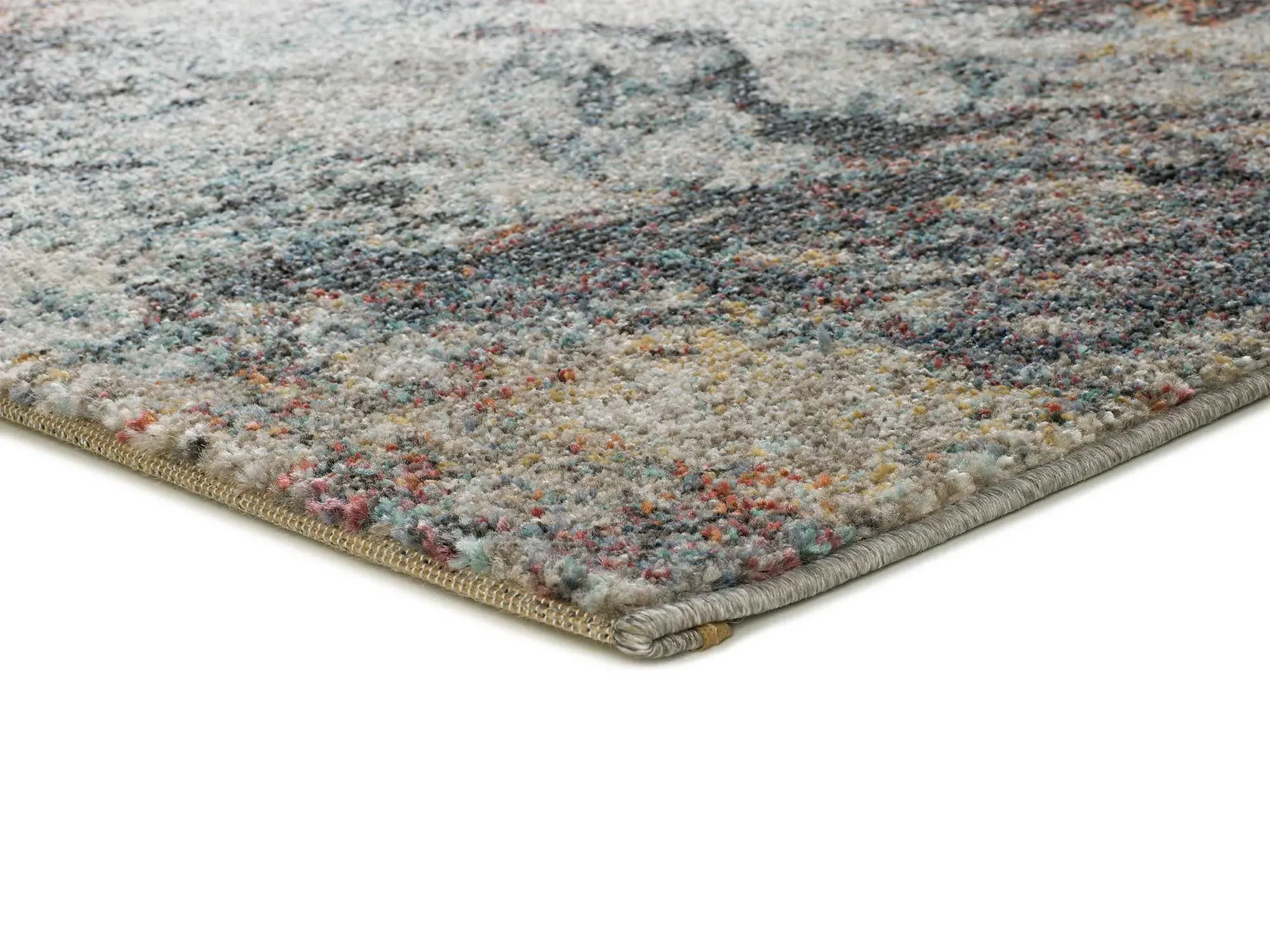 Illustration numéro 3 du produit Tapis abstrait rouille/bleu/beige 80x150 cm