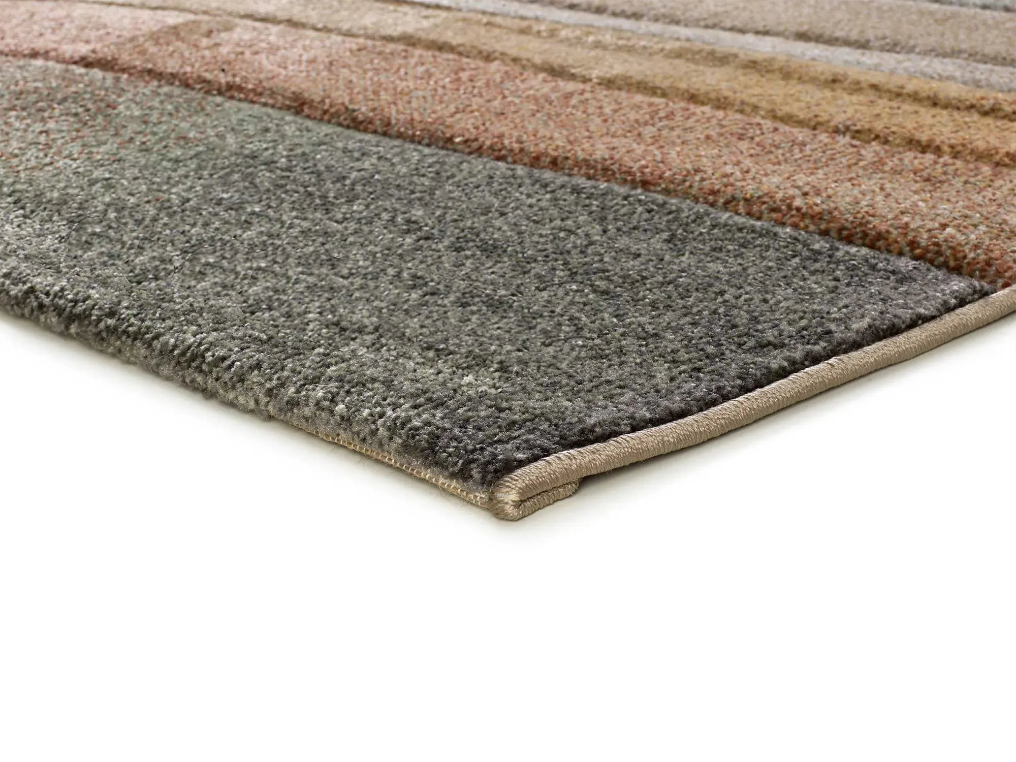 Illustration numéro 3 du produit Tapis géométrique beige/rouille/vert 80x150 cm