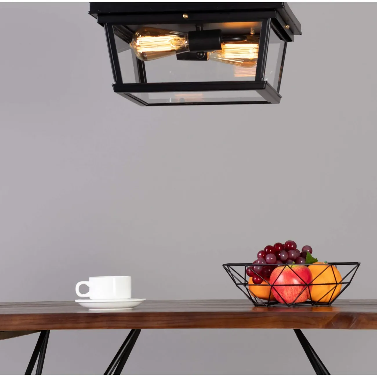 Illustration numéro 3 du produit Plafonnier en verre Noir 36 cm