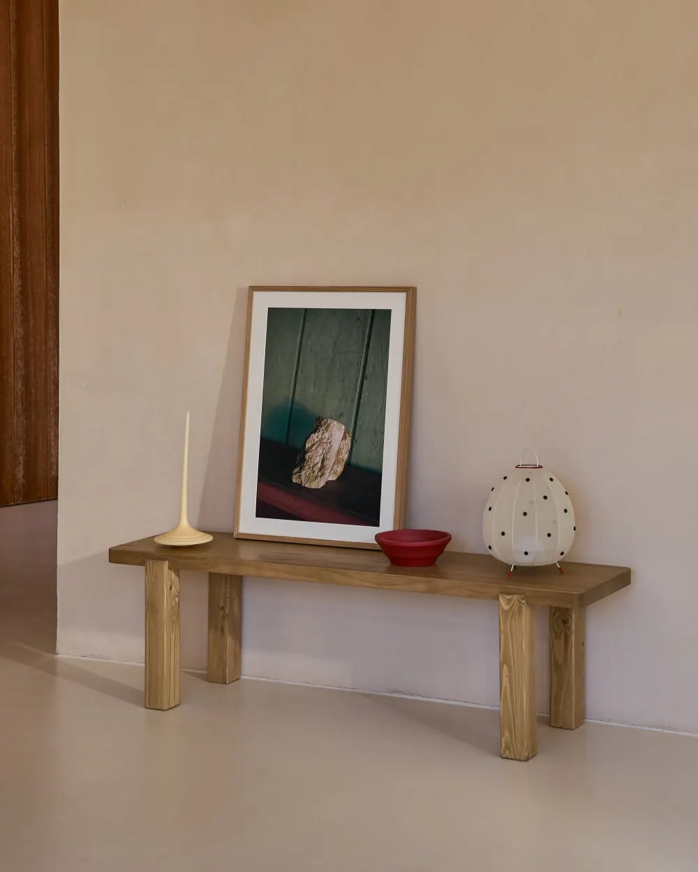 Illustration numéro 3 du produit Banc en bois naturel 80 cm