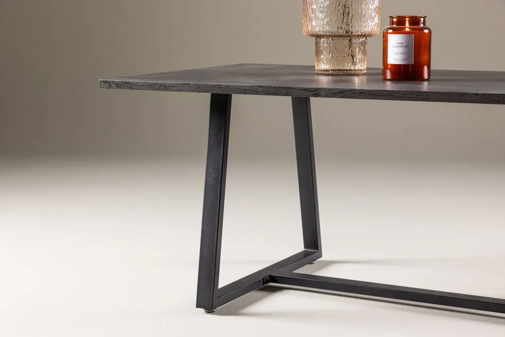 Illustration numéro 3 du produit Table basse en bois noir 110x60cm PLANO noir 60x110x40cm