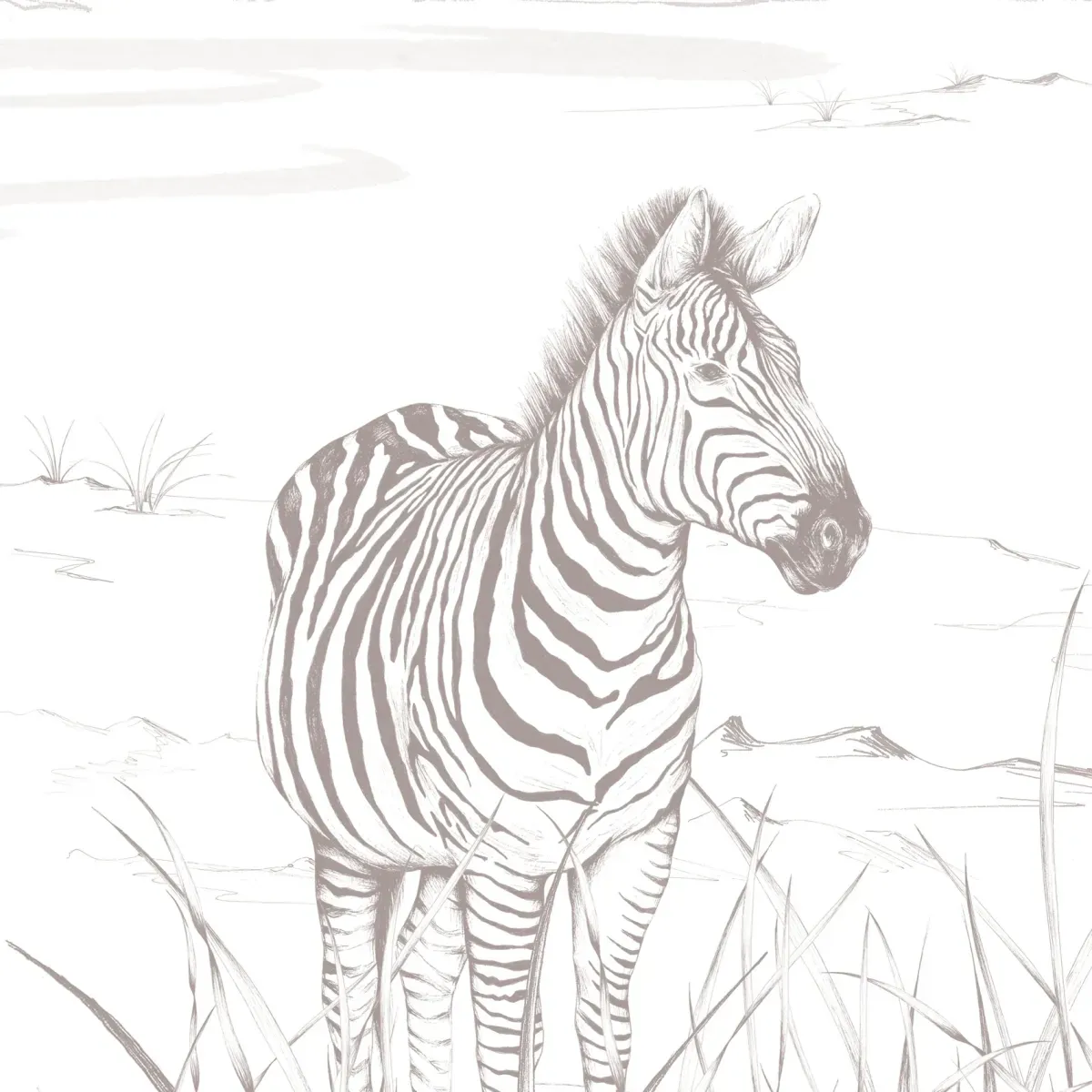 Illustration numéro 3 du produit Papier peint panoramique enfant tanzanie gris 525x250cm