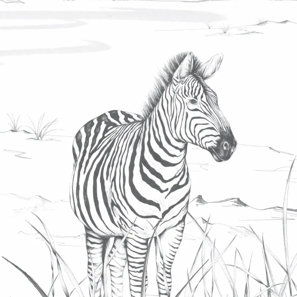 Illustration numéro 3 du produit Papier peint panoramique enfant tanzanie noir et blanc 525x250cm