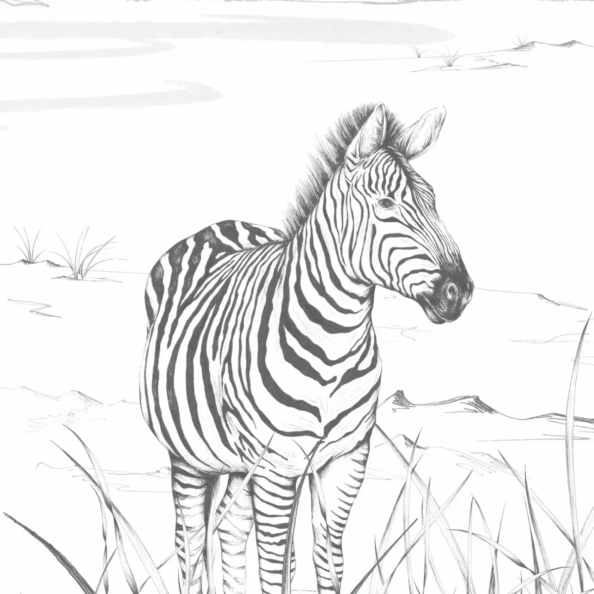 Illustration numéro 3 du produit Papier peint panoramique enfant tanzanie noir et blanc 300x250cm