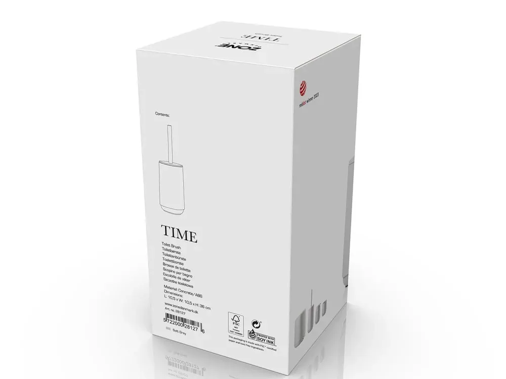 Illustration numéro 3 du produit Brosse de toilette en béton/ABS gris clair