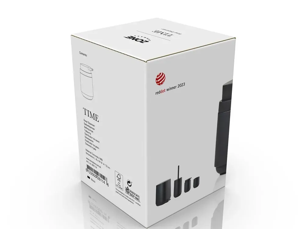 Illustration numéro 3 du produit Distributeur de savon en béton/ABS noir