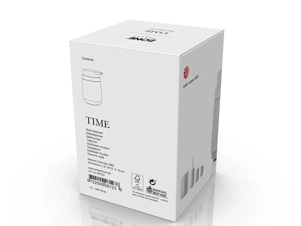 Illustration numéro 3 du produit Distributeur de savon en béton/ABS gris clair