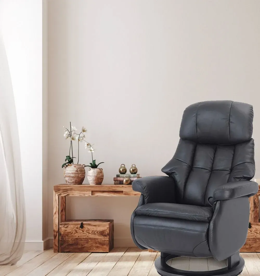 Illustration numéro 3 du produit Fauteuil de relaxation  manuel en cuir