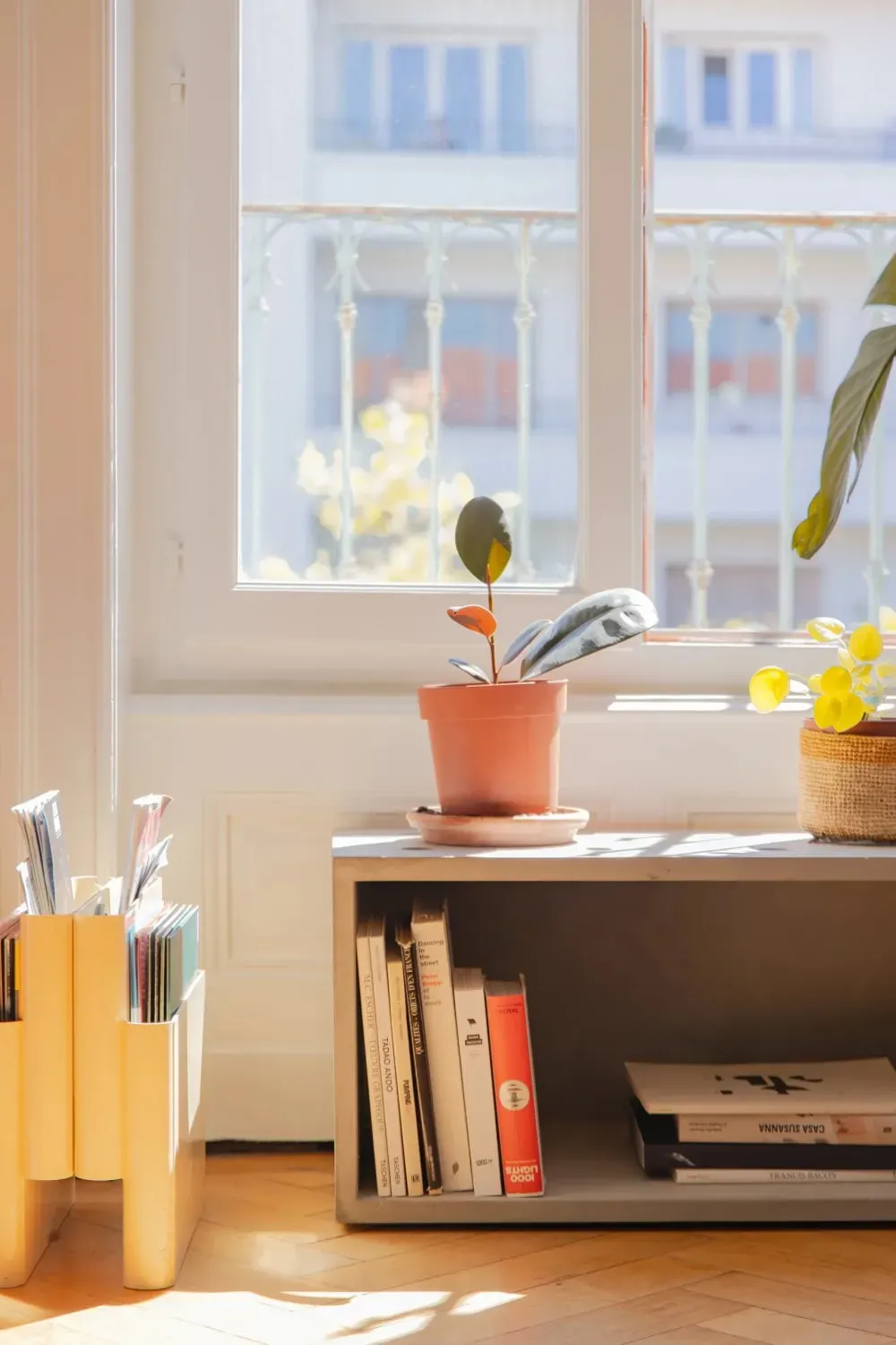 Illustration numéro 3 du produit Module de rangement rectangle avec fond en béton gris - 74,5x37cm