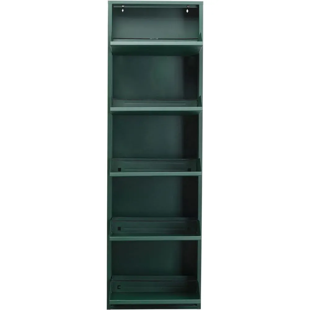 Illustration numéro 3 du produit Casier à chaussures 5 tiroirs en acier vert