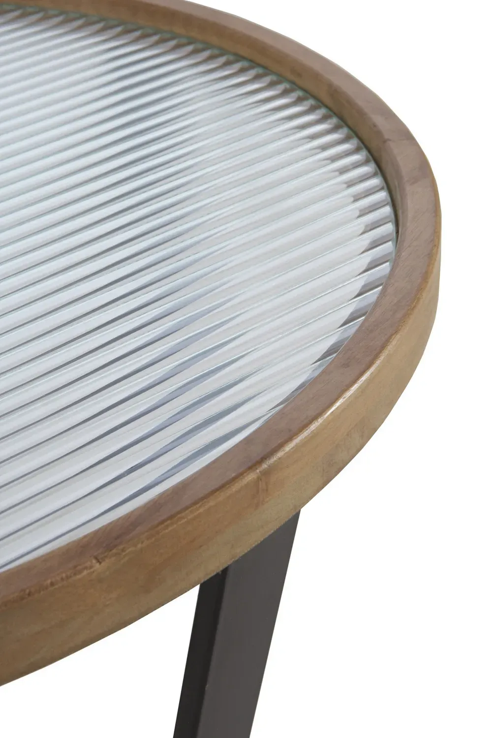 Illustration numéro 3 du produit Lot de 2 tables basses rondes avec verre