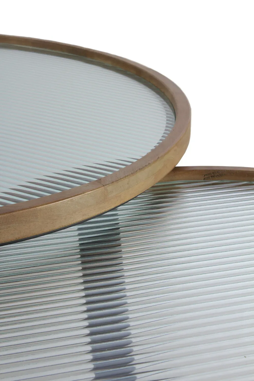 Illustration numéro 3 du produit Lot de 2 tables basses rondes avec verre