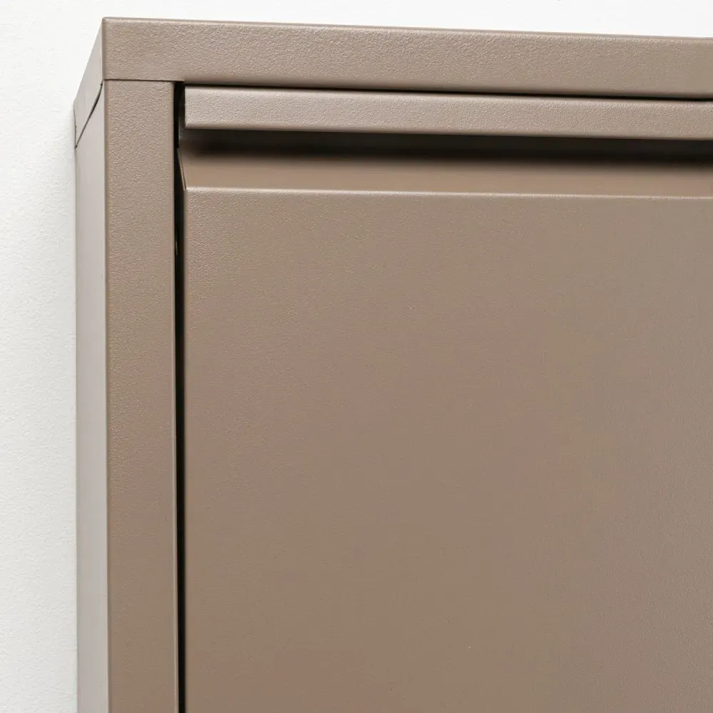 Illustration numéro 3 du produit Casier à chaussures 5 tiroirs en acier taupe