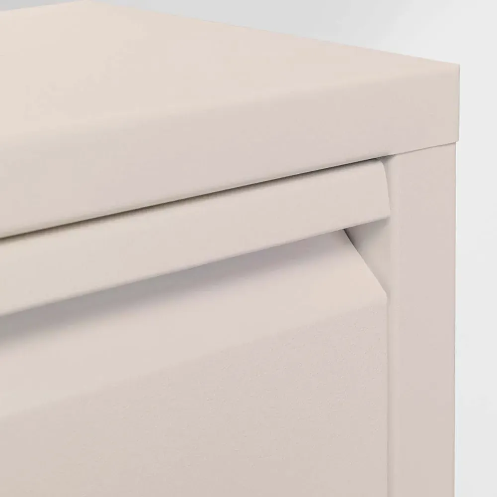 Illustration numéro 3 du produit Casier à chaussures 4 tiroirs en acier crème