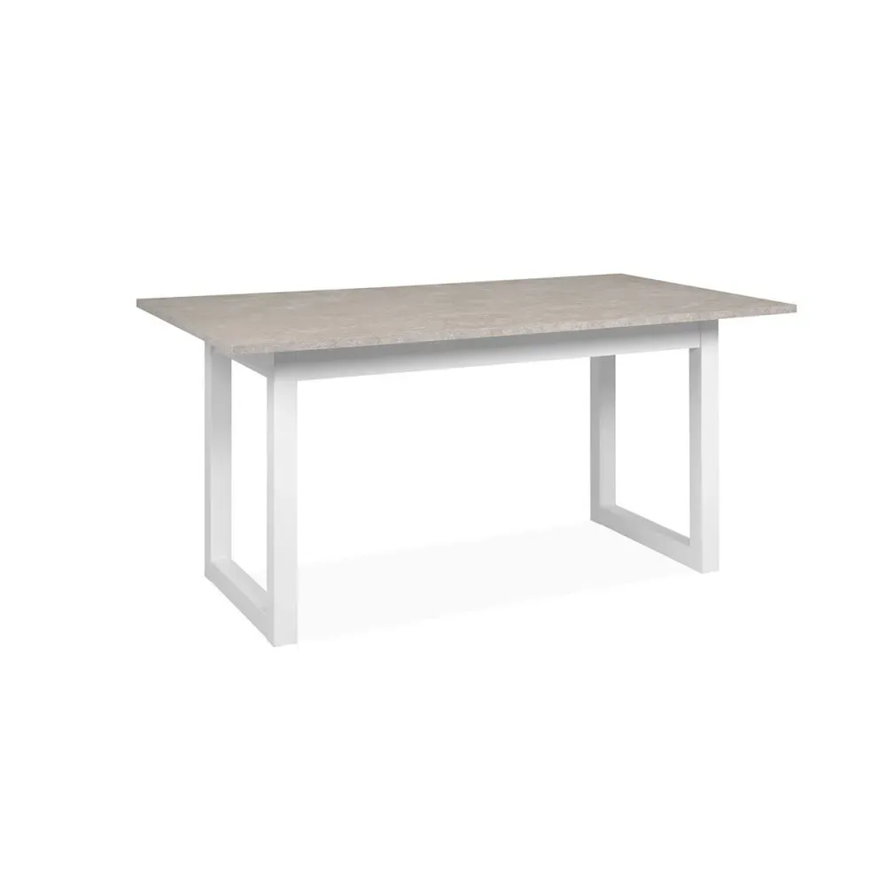 Illustration numéro 3 du produit Table à manger extensible 8 à 10 personnes décor travertin L160/200 cm