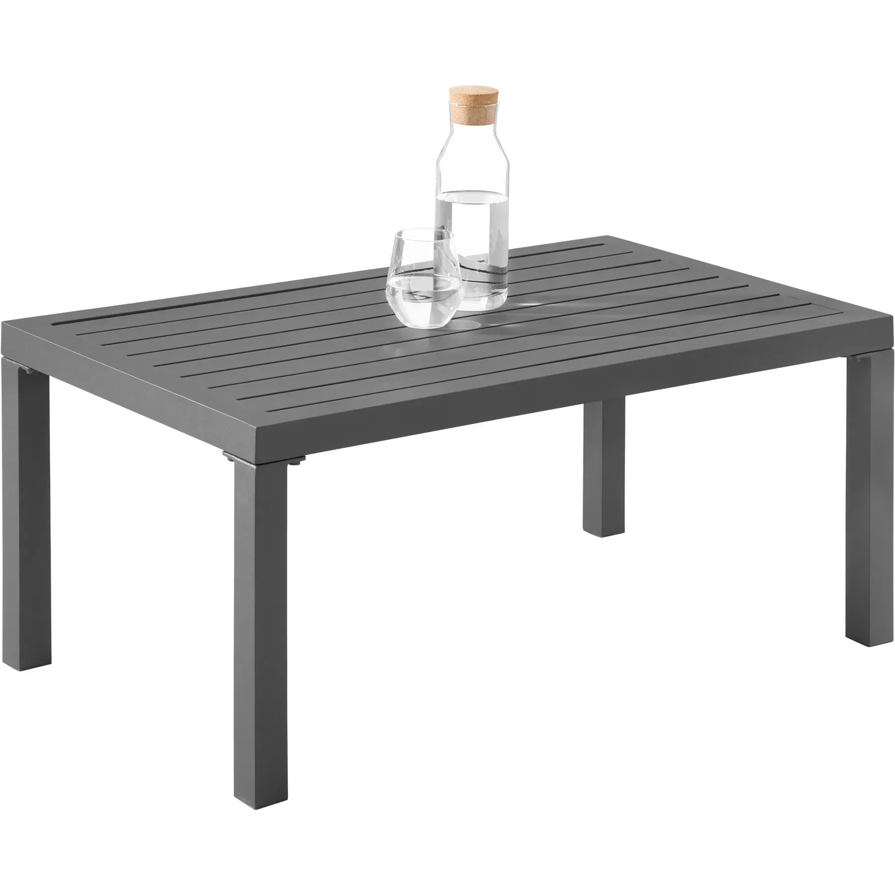 Illustration numéro 3 du produit Salon de jardin Avec cadre en aluminium pour 4 personnes gris clair