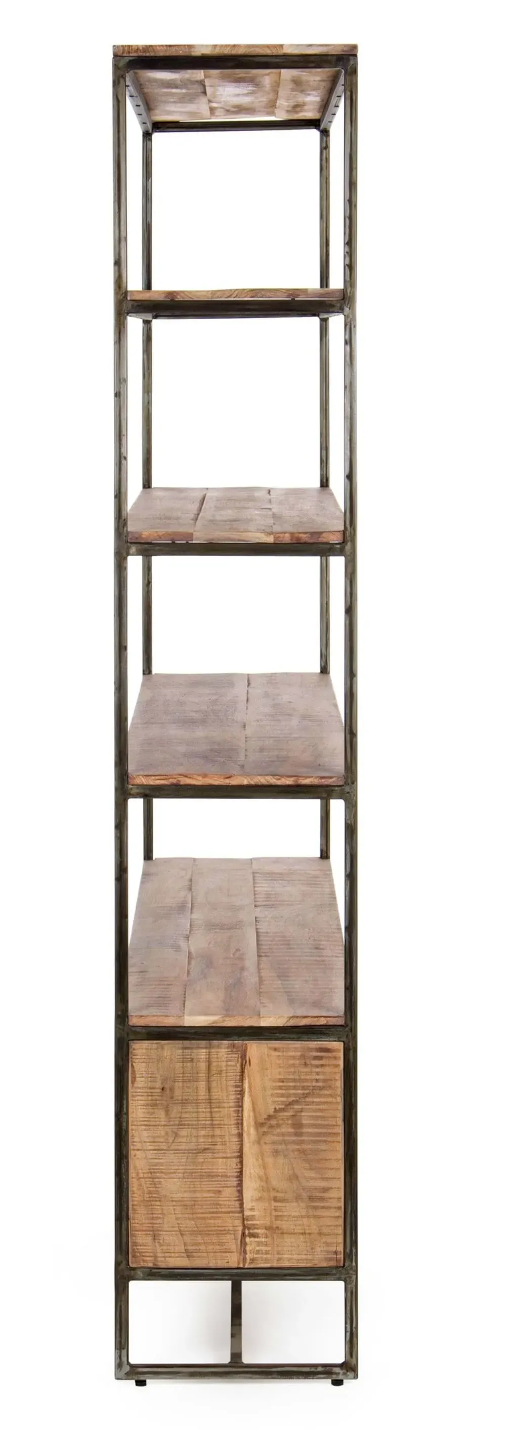 Illustration numéro 3 du produit Bibliothèque en bois d'acacia et acier 145x35x190 cm