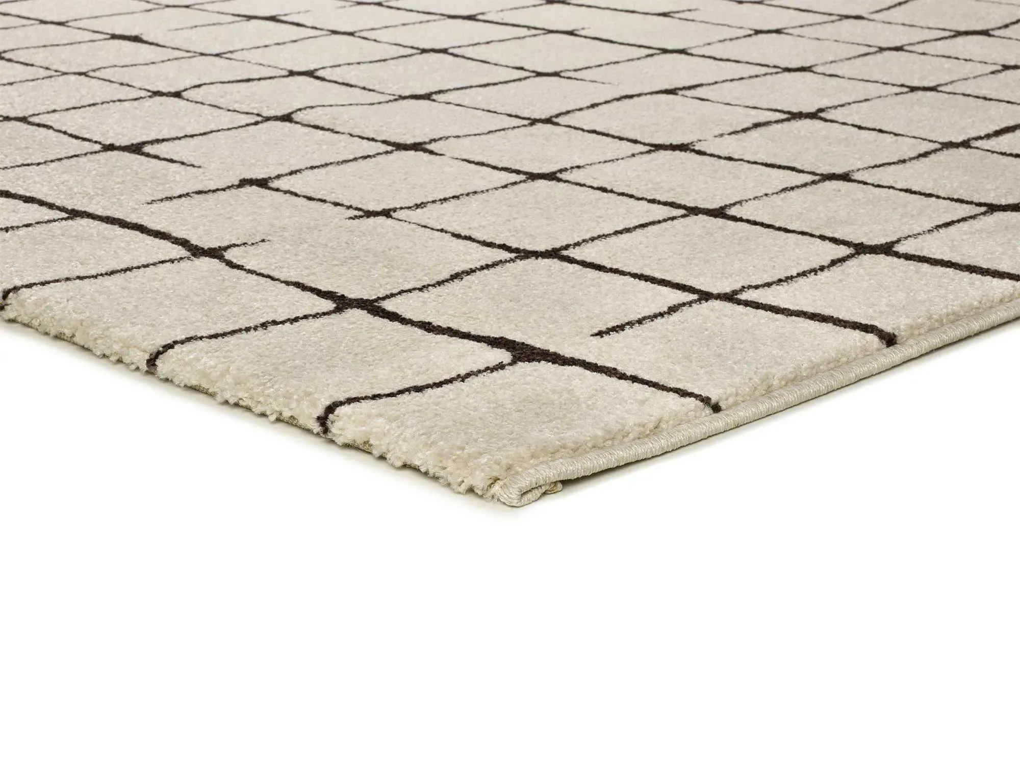 Illustration numéro 3 du produit Tapis à carreaux blanc/noir 80x150 cm