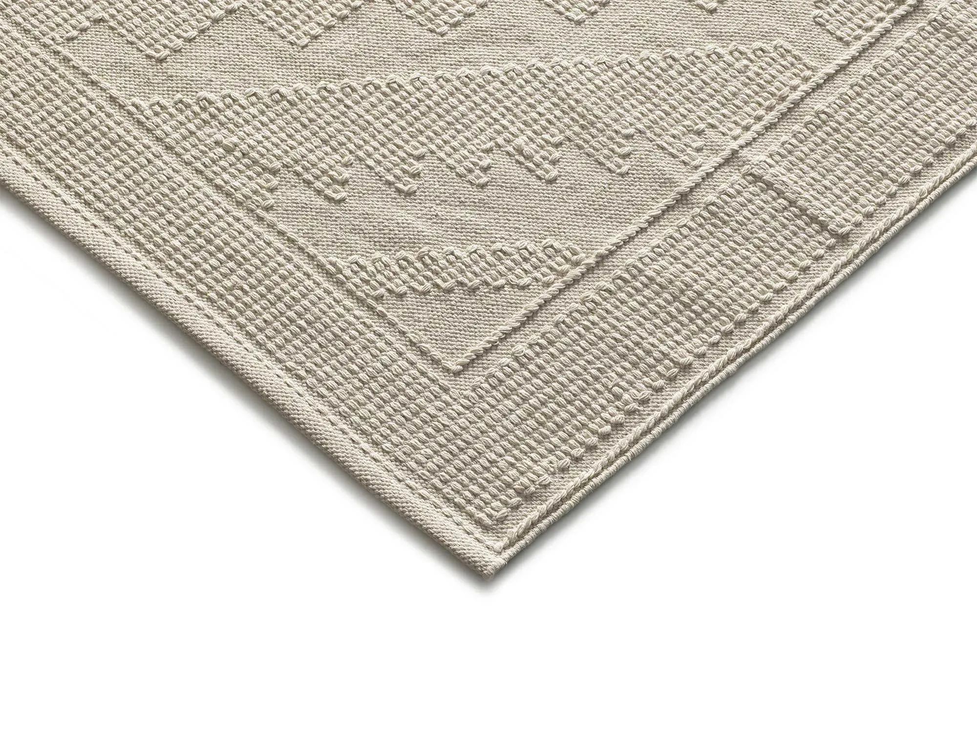 Illustration numéro 3 du produit Tapis coton à relief crème 160x230 cm