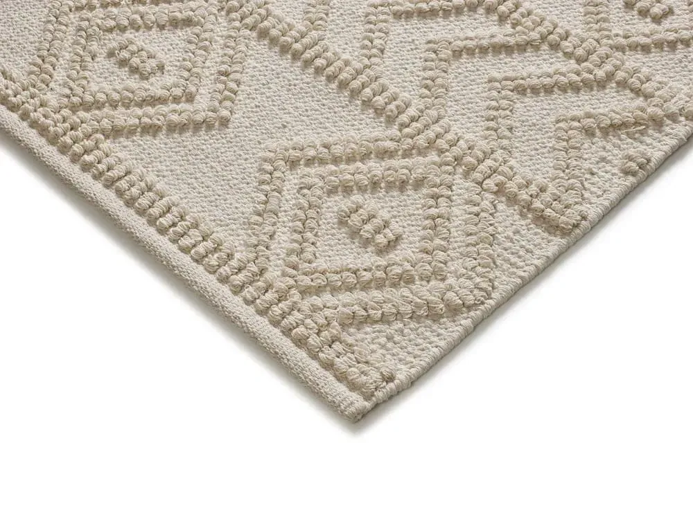 Illustration numéro 3 du produit Tapis coton à relief lavable crème 120x170 cm