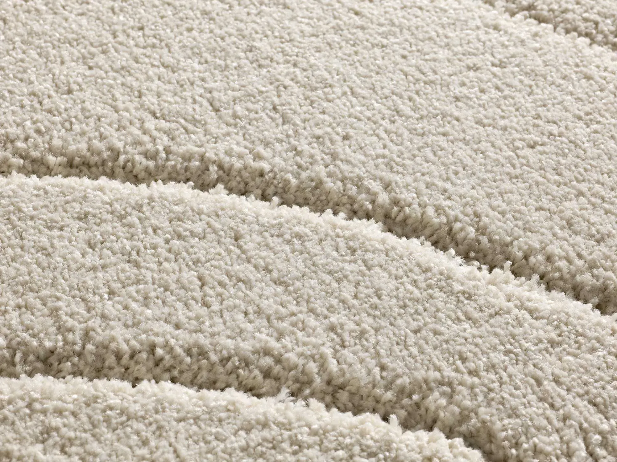 Illustration numéro 3 du produit Tapis à relief shaggy crème 80x150 cm