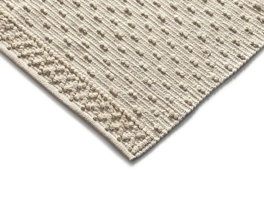 Illustration numéro 3 du produit Tapis coton à relief crème 160x230 cm